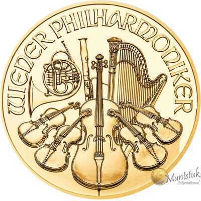 1/4 oz, Austria, 2007, Gold - Vienna Philharmonic reverse