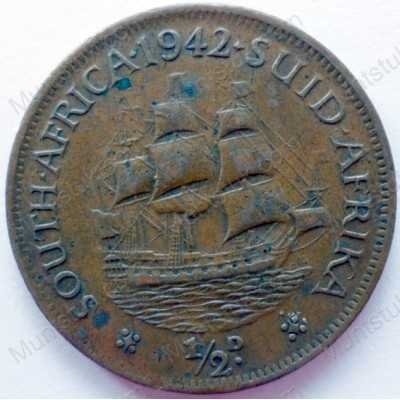 Halfpenny, South Africa, 1942, Brass