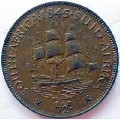 Halfpenny, South Africa, 1945, Brass