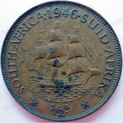 Halfpenny, South Africa, 1946, Brass