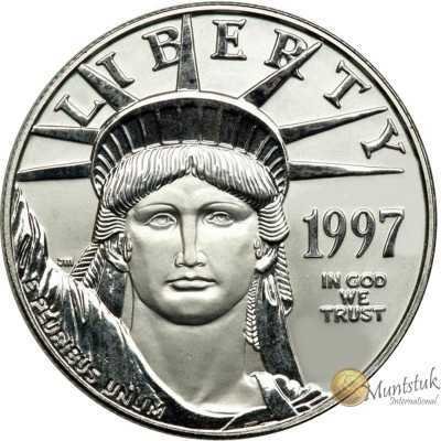 1 oz, USA, 1997, Platinum Proof - Eagle obverse