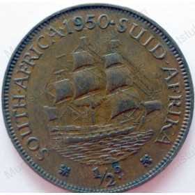Halfpenny, South Africa, 1950, Brass