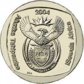 R2, South Africa, 2004, Nickel-plated Copper obverse
