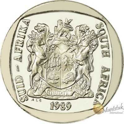 R2, South Africa, 1989, Nickel-plated Copper obverse