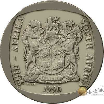 R2, South Africa, 1990, Nickel-plated Copper obverse