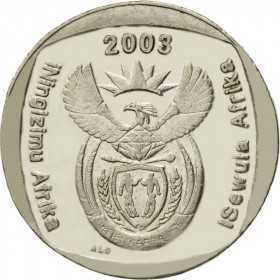 R2, South Africa, 2003, Nickel-plated Copper obverse