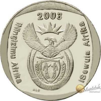 R2, South Africa, 2003, Nickel-plated Copper obverse
