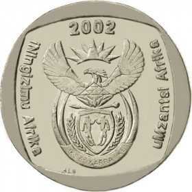 R2, South Africa, 2002, Nickel-plated Copper obverse