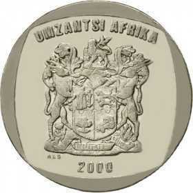 R2, South Africa, 2000, Nickel-plated Copper - Old COA obverse