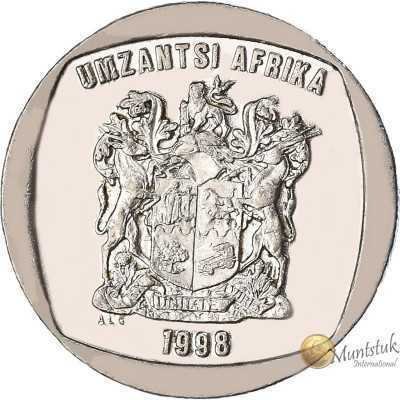 R2, South Africa, 1998, Nickel-plated Copper obverse