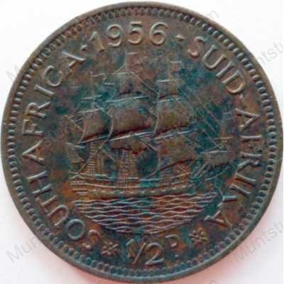 Halfpenny, South Africa, 1956, Brass