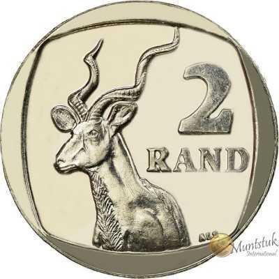 R2, South Africa, 1995, Nickel-plated Copper reverse