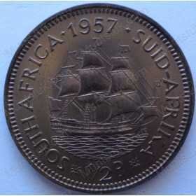 Halfpenny, South Africa, 1957, Brass