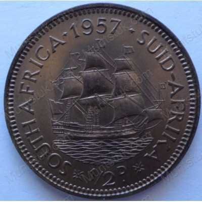 Halfpenny, South Africa, 1957, Brass