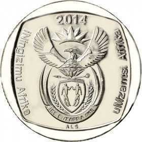R2, South Africa, 2014, Nickel-plated Copper obverse