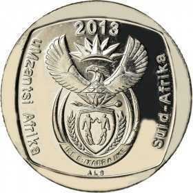 R2, South Africa, 2013, Nickel-plated Copper - Union Buildings obverse