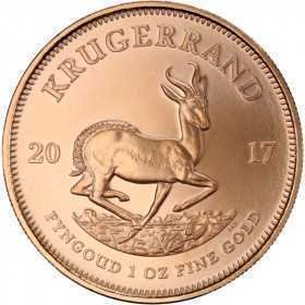 1 oz Krugerrand, South Africa, 2017, Gold reverse