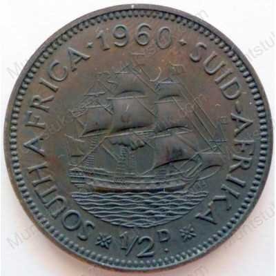 Halfpenny, South Africa, 1960, Brass