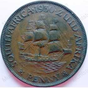 Penny, South Africa, 1930, Brass