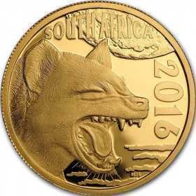 1/10, South Africa, 2016, Gold, Natura - Hyena