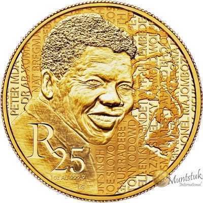 R25, 1 oz, South Africa, 2015, Gold, Mandela - Early Years reverse