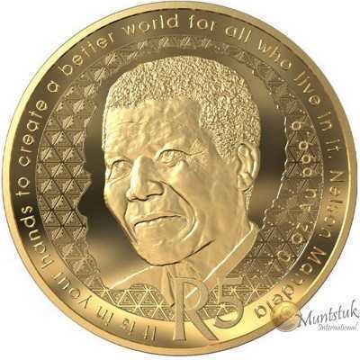 R5, 1/10 oz, South Africa, 2019, Gold - Nelson Mandela revers