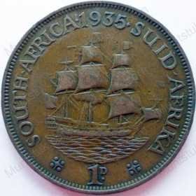 Penny, South Africa, 1935, Brass