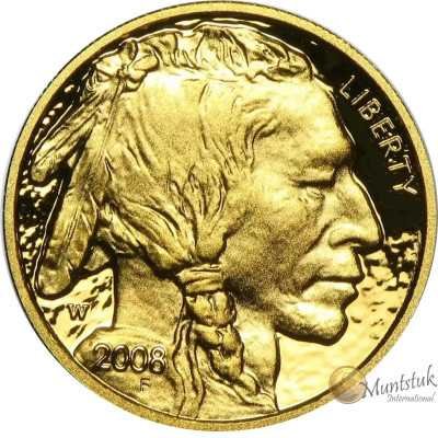 1/10 oz, USA, 2008, Gold - American Buffalo obverse(Proof)