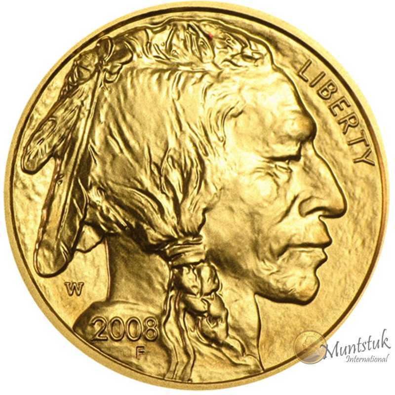 1/4 oz, USA, 2008, Gold - American Buffalo (Proof)obverse