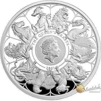 1oz, UK, 2021, Silver, Queen's Beasts Completer reverse