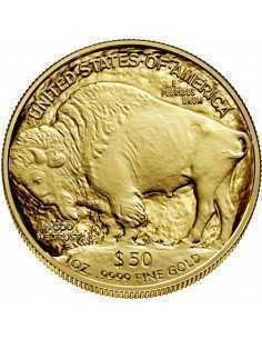 1 oz, USA, 2021, Gold - American Buffalo(Proof) Reverse