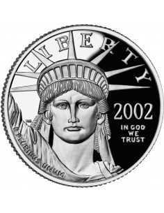 1/2 oz, USA, 2002, Platinum - Eagle(Proof) obverse