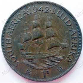 Penny, South Africa, 1942, Brass