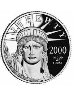 1 oz, USA, 2000, Platinum(Proof) - Eagle obverse