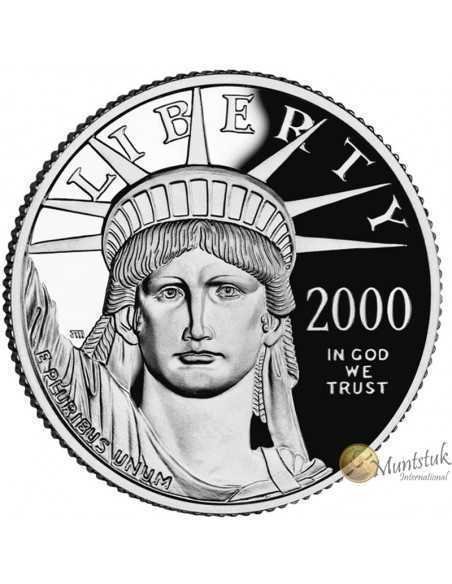 1 oz, USA, 2000, Platinum(Proof) - Eagle obverse