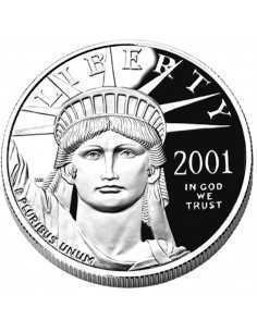 1 oz, USA, 2001, Platinum(Proof) - Eagle obverse