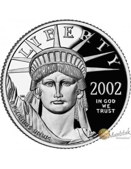 1 oz, USA, 2002, Platinum(Proof)- Eagle obverse