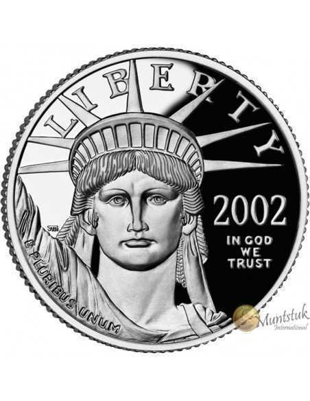 1/10 oz, USA, 2002, Platinum - Eagle(Proof) obverse