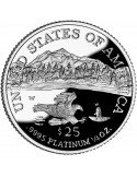 1/4 oz, USA, 2002, Platinum - Eagle(Proof) reverse