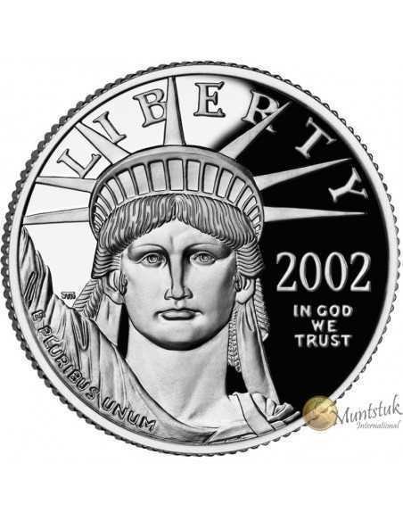1/4 oz, USA, 2002, Platinum - Eagle(Proof) obverse