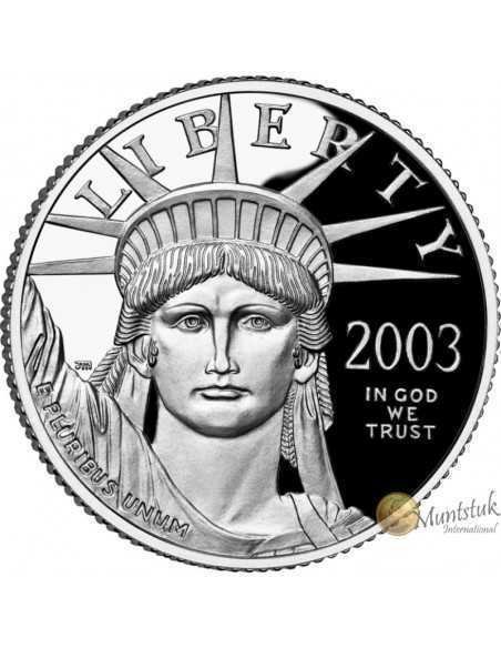 1/4 oz, USA, 2003, Platinum - Eagle(Proof) obverse
