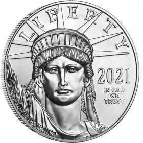1 oz, USA, 2021, Platinum - Eagle(Bullion) obverse