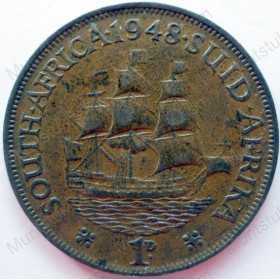 Penny, South Africa, 1948, Brass