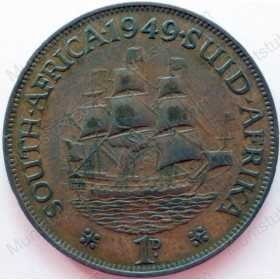 Penny, South Africa, 1949, Brass