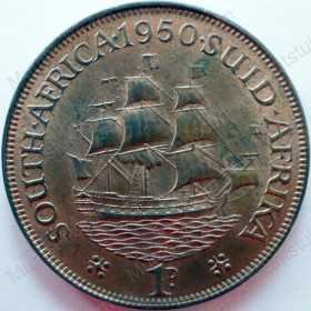 Penny, South Africa, 1950, Brass