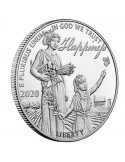 1 oz, USA, 2020, Platinum - Eagle(Proof) obverse angle/edge