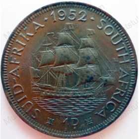 Penny, South Africa, 1952, Brass