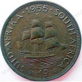 Penny, South Africa, 1955, Brass