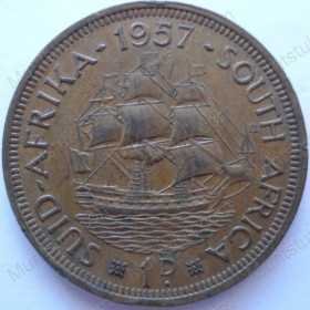 Penny, South Africa, 1957, Brass