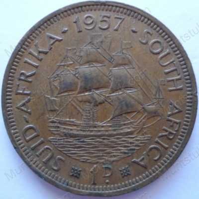 Penny, South Africa, 1957, Brass